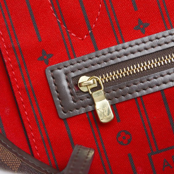 ルイ ヴィトン ダミエ ネヴァーフルMM ショルダーバッグ トートバッグ N51105 ブラウン PVC レザー レディース LOUIS VUITTON 【中古】