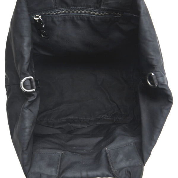 プラダ テスート ダブル リバーシブル  ハンドバッグ トートバッグ B1959M ブルー ブラック ナイロン レディース PRADA 【中古】
