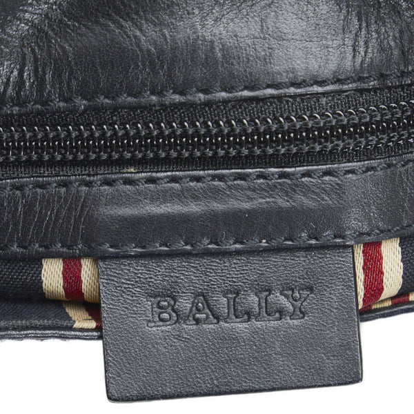 バリー 斜め掛け ショルダーバッグ ブラック レザー レディース BALLY 【中古】