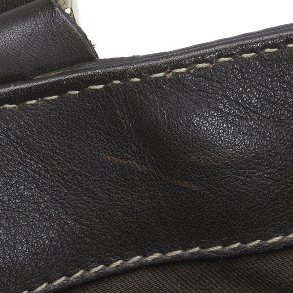 グッチ GGキャンバス アビー ハンドバッグ 211983 ベージュ ブラウン キャンバス レザー レディース GUCCI 【中古】