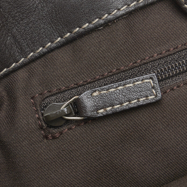 グッチ GGキャンバス アビー ハンドバッグ 211983 ベージュ ブラウン キャンバス レザー レディース GUCCI 【中古】