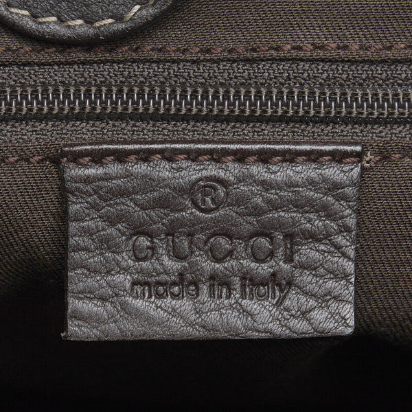 グッチ GGキャンバス アビー ハンドバッグ 211983 ベージュ ブラウン キャンバス レザー レディース GUCCI 【中古】