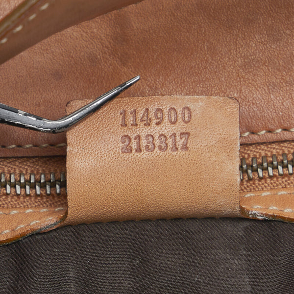 グッチ ホースビット ショルダーバッグ ハンドバッグ 114900 オレンジ マルチカラー キャンバス レザー レディース GUCCI 【中古】