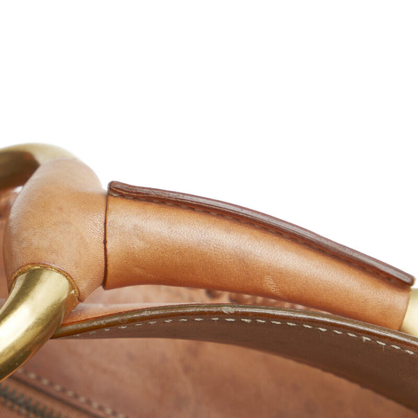 グッチ ホースビット ショルダーバッグ ハンドバッグ 114900 オレンジ マルチカラー キャンバス レザー レディース GUCCI 【中古】