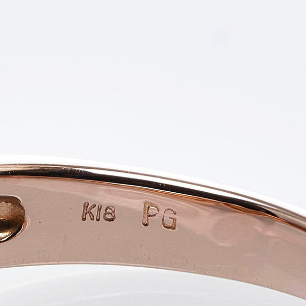 ポンテヴェキオ K18PG ピンクゴールド ダイヤ0.12ct ハート リング 指輪 レディース Ponte Vecchio 8号 【中古】