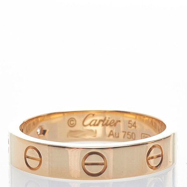 カルティエ ミニラブリング 1Pダイヤ リング 指輪 K18YG イエローゴールド レディース CARTIER 【中古】