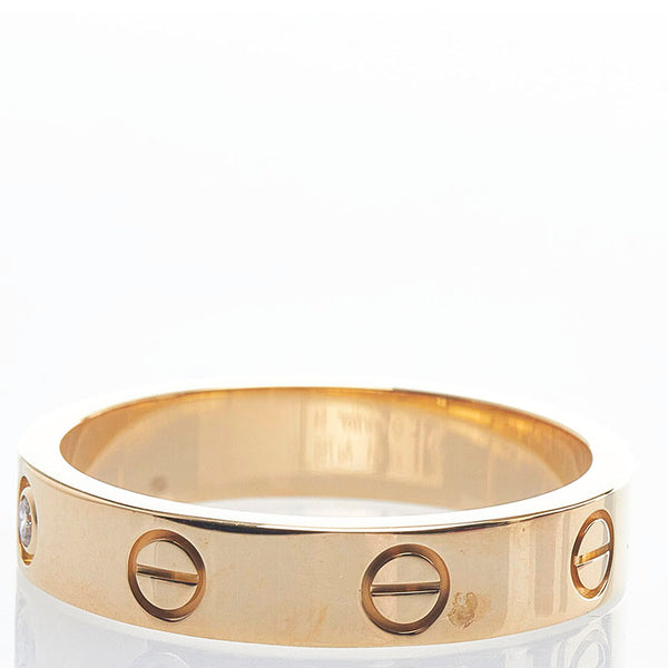 カルティエ ミニラブリング 1Pダイヤ リング 指輪 K18YG イエローゴールド レディース CARTIER 【中古】