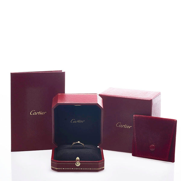 カルティエ ミニラブリング 1Pダイヤ リング 指輪 K18YG イエローゴールド レディース CARTIER 【中古】