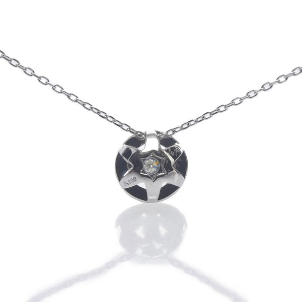 Pt900 プラチナ Pt850 プラチナ ダイヤ0.20ct ネックレス レディース 【中古】