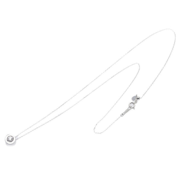 Pt900 プラチナ Pt850 プラチナ ダイヤ0.20ct ネックレス レディース 【中古】