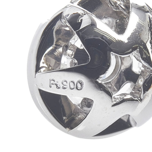 Pt900 プラチナ Pt850 プラチナ ダイヤ0.20ct ネックレス レディース 【中古】