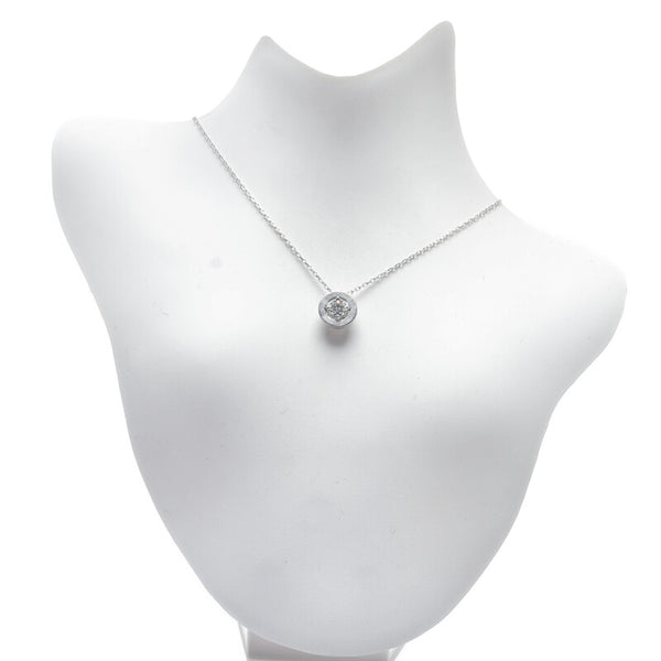 Pt900 プラチナ Pt850 プラチナ ダイヤ0.20ct ネックレス レディース 【中古】