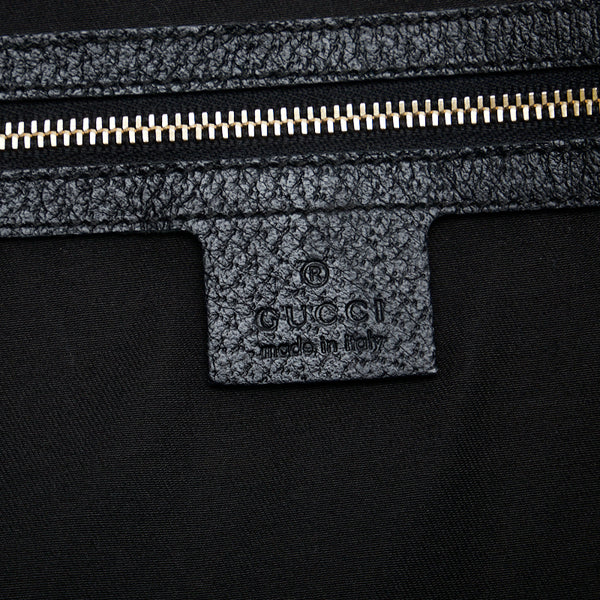 グッチ GGキャンバス ハンドバッグ トートバッグ 153009 ブラック キャンバス レザー レディース GUCCI 【中古】