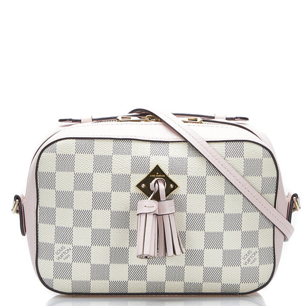 ルイ ヴィトン ダミエ アズール 斜め掛け ショルダーバッグ  N40155 オードローズ ピンク PVC レザー レディース LOUIS VUITTON 【中古】