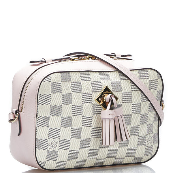 ルイ ヴィトン ダミエ アズール 斜め掛け ショルダーバッグ  N40155 オードローズ ピンク PVC レザー レディース LOUIS VUITTON 【中古】