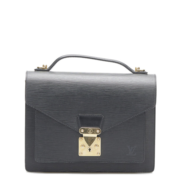 ルイ ヴィトン エピ モンソー ハンドバッグ セカンドバッグ  M52122 ノワール ブラック レザー レディース LOUIS VUITTON 【中古】