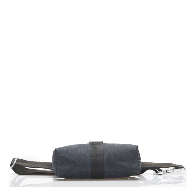 グッチ GGキャンバス ボディバッグ ウエストバッグ 131236 ブラック キャンバス レザー レディース GUCCI 【中古】