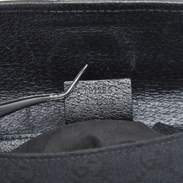 グッチ GGキャンバス ボディバッグ ウエストバッグ 131236 ブラック キャンバス レザー レディース GUCCI 【中古】