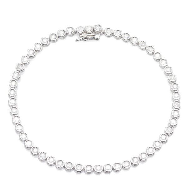 Pt850 プラチナ ダイヤ1.20ct テニスブレスレット レディース 【中古】