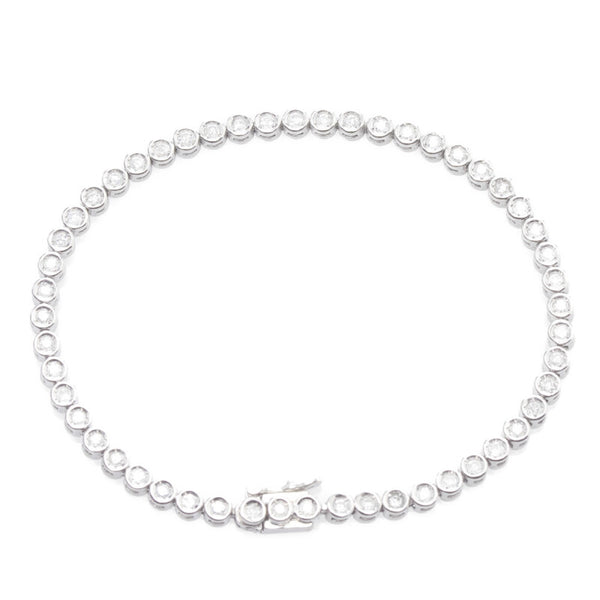 Pt850 プラチナ ダイヤ1.20ct テニスブレスレット レディース 【中古】
