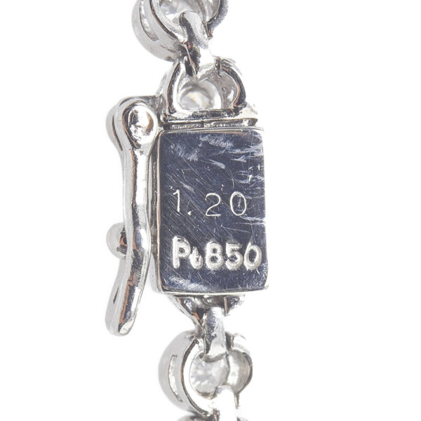 Pt850 プラチナ ダイヤ1.20ct テニスブレスレット レディース 【中古】