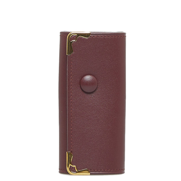 カルティエ 4連 キーケース ボルドー レザー レディース CARTIER 【中古】