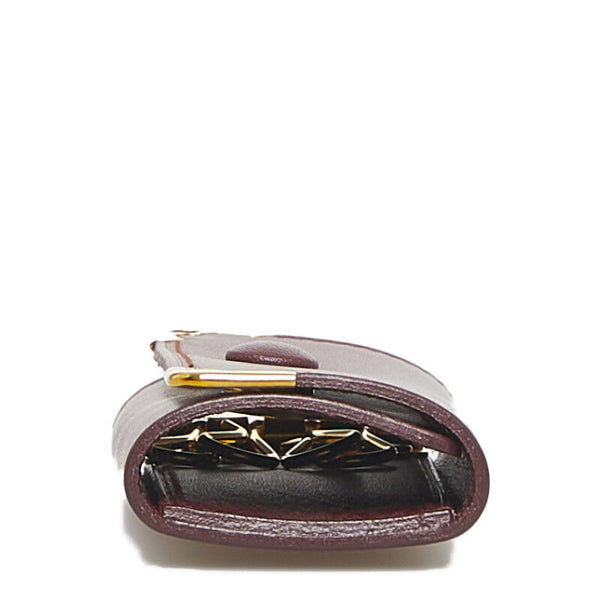 カルティエ 4連 キーケース ボルドー レザー レディース CARTIER 【中古】