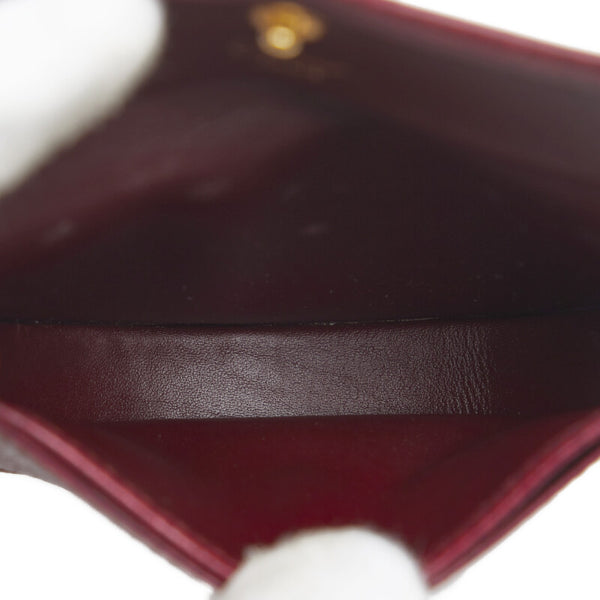 カルティエ コインケース ボルドー レザー レディース CARTIER 【中古】