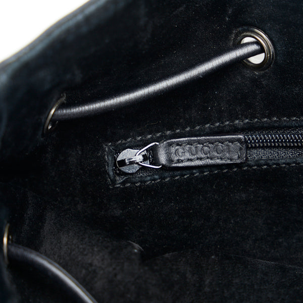 グッチ ワンショルダーバッグ ハンドバッグ 0013748 ブラック シルバー レザー レディース GUCCI 【中古】