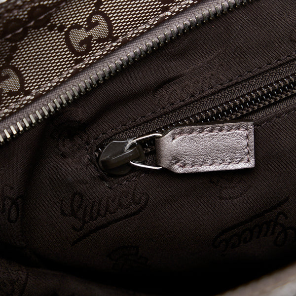 グッチ GGインプリメ 斜め掛け ショルダーバッグ 201446 メタリックベージュ PVC レザー レディース GUCCI 【中古】