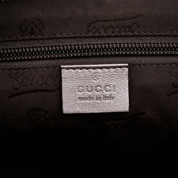 グッチ GGインプリメ 斜め掛け ショルダーバッグ 201446 メタリックベージュ PVC レザー レディース GUCCI 【中古】