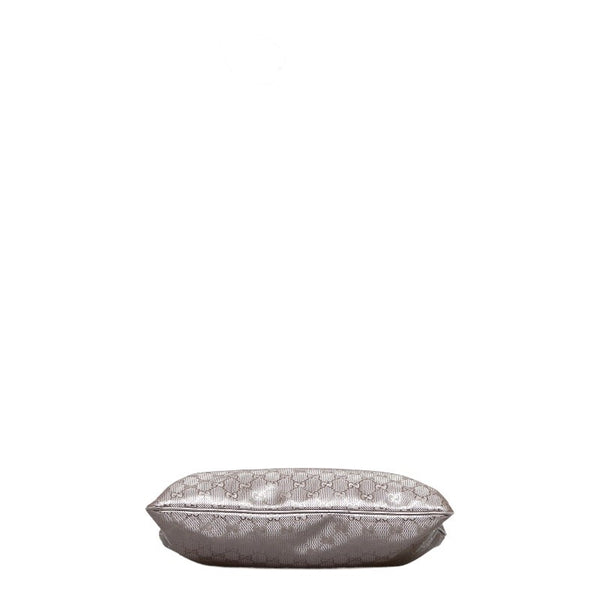 グッチ GGインプリメ 斜め掛け ショルダーバッグ 201446 メタリックベージュ PVC レザー レディース GUCCI 【中古】