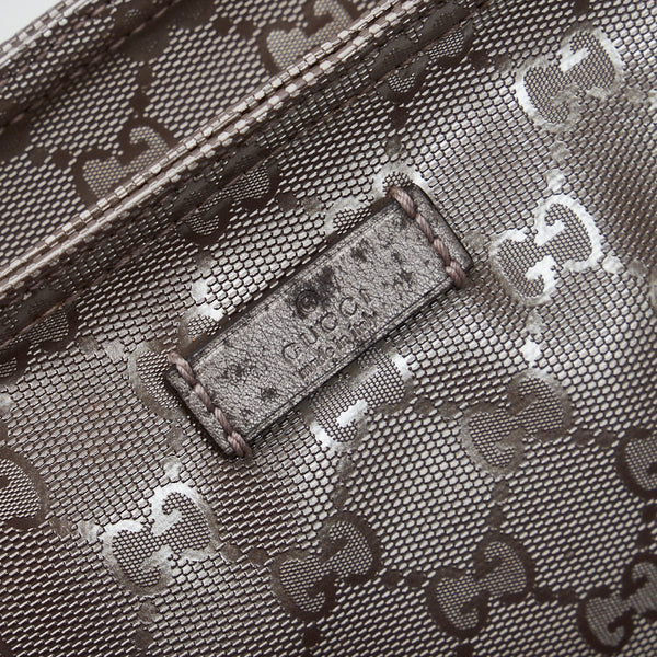 グッチ GGインプリメ 斜め掛け ショルダーバッグ 201446 メタリックベージュ PVC レザー レディース GUCCI 【中古】