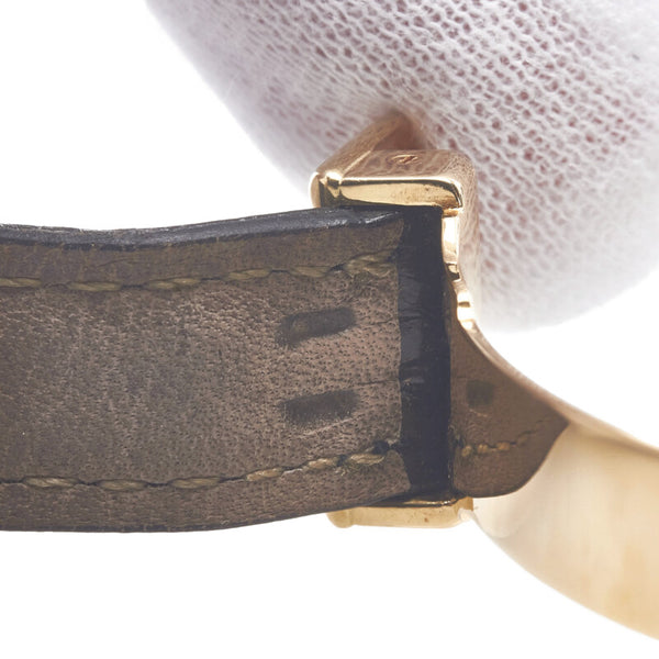 カルティエ マストコリゼ 腕時計 クオーツ アイボリー文字盤 K18 ゴールド ダイヤモンド レディース CARTIER 【中古】