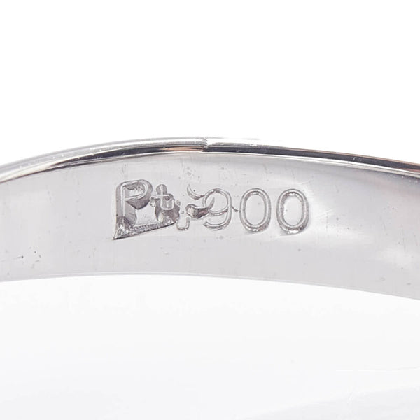 Pt900 プラチナ 黒蝶真珠12.7mm ダイヤ0.11ct リング 指輪 レディース 17号 【中古】