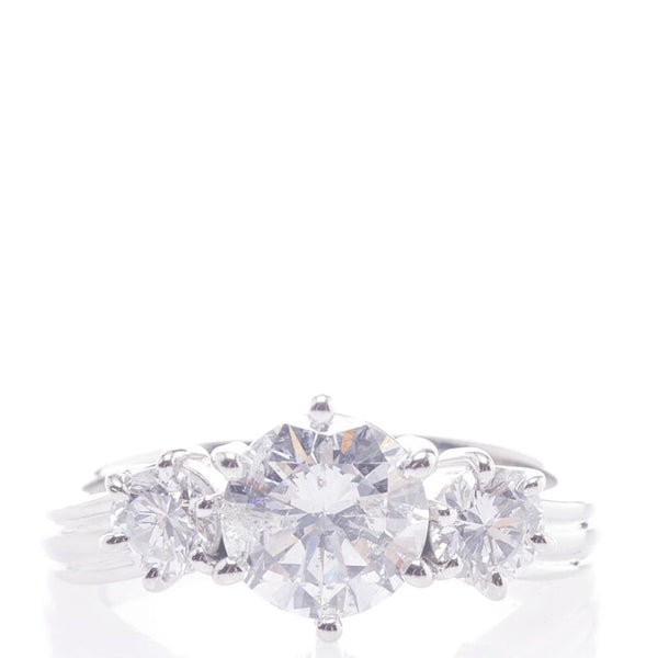 Pt900 プラチナ ダイヤ1.09ct ダイヤ0.47ct リング 指輪 レディース 10号 【中古】