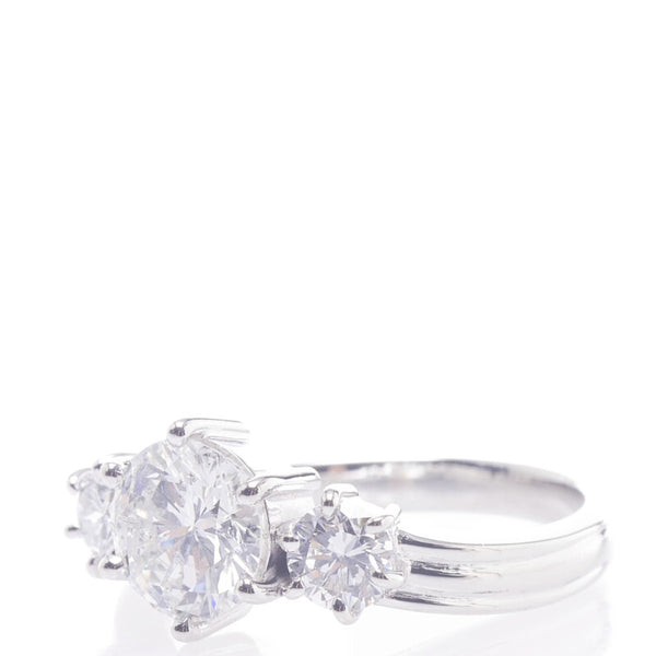 Pt900 プラチナ ダイヤ1.09ct ダイヤ0.47ct リング 指輪 レディース 10号 【中古】