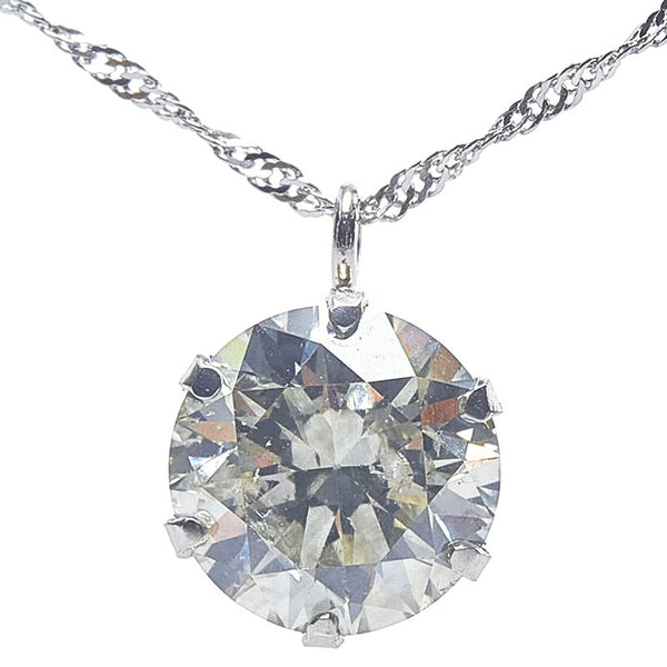 Pt900 プラチナ Pt850 プラチナ ダイヤ1.00ct プチネックレス レディース 【中古】