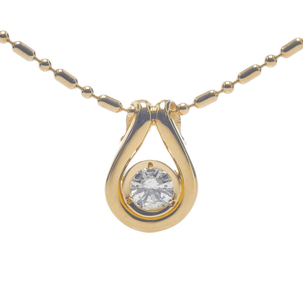 K18YG イエローゴールド ダイヤ0.43ct ネックレス レディース 【中古】