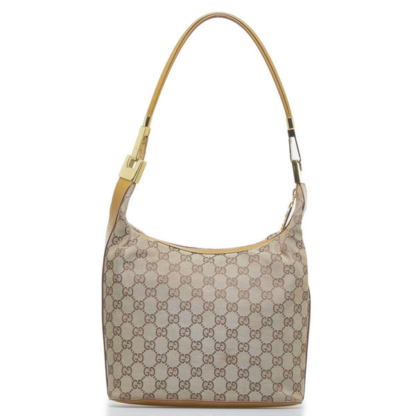 グッチ GGキャンバス ワンショルダーバッグ ハンドバッグ 0013814 ブラウン キャンバス レザー レディース GUCCI 【中古】