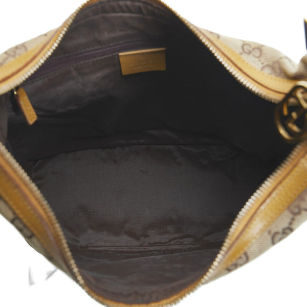 グッチ GGキャンバス ワンショルダーバッグ ハンドバッグ 0013814 ブラウン キャンバス レザー レディース GUCCI 【中古】