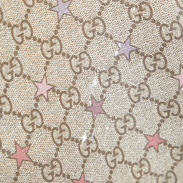 グッチ GGスプリーム スター トートバッグ ショルダーバッグ 197953 ベージュ ピンク レザー PVC レディース GUCCI 【中古】