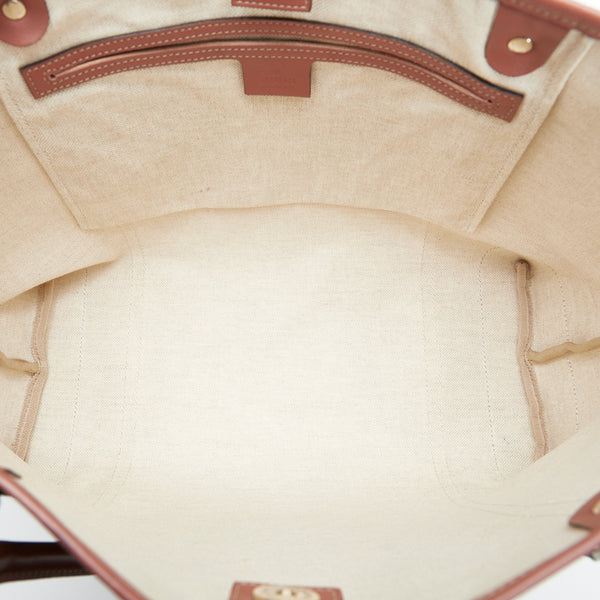 グッチ GGスプリーム スター トートバッグ ショルダーバッグ 197953 ベージュ ピンク レザー PVC レディース GUCCI 【中古】