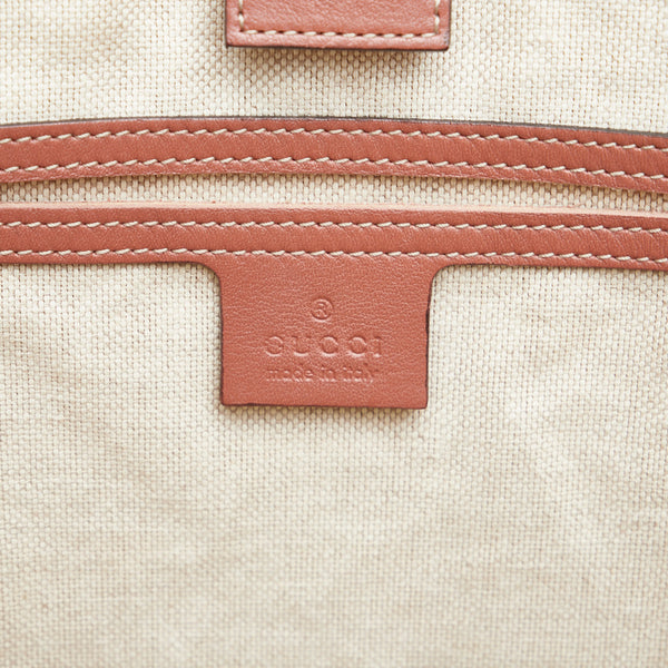 グッチ GGスプリーム スター トートバッグ ショルダーバッグ 197953 ベージュ ピンク レザー PVC レディース GUCCI 【中古】