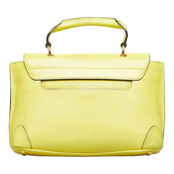エム シー エム ロゴ金具 ハンドバッグ ショルダーバッグ 2WAY イエロー レザー レディース MCM 【中古】