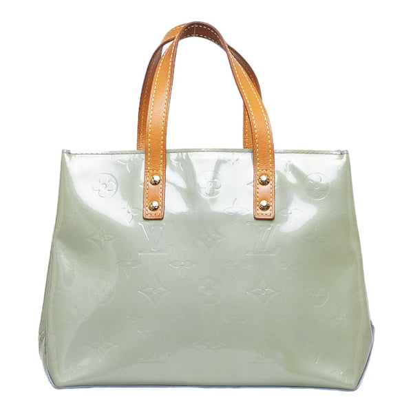 ルイ ヴィトン モノグラム ヴェルニ リードPM ハンドバッグ M91145 グリ シルバー パテントレザー レディース LOUIS VUITTON 【中古】