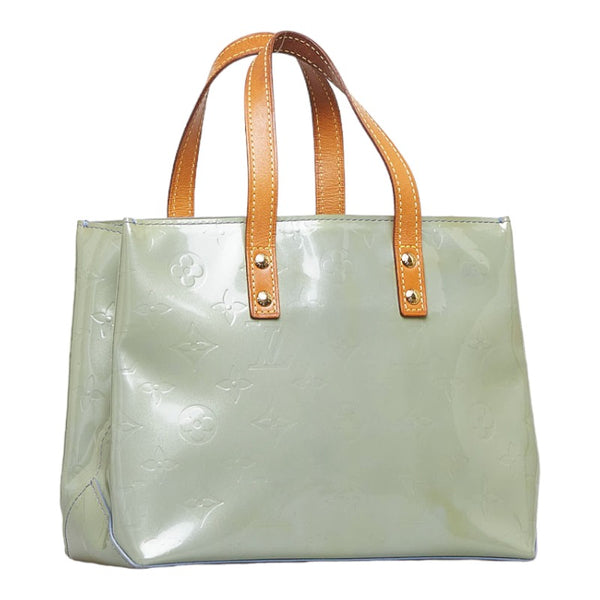 ルイ ヴィトン モノグラム ヴェルニ リードPM ハンドバッグ M91145 グリ シルバー パテントレザー レディース LOUIS VUITTON 【中古】