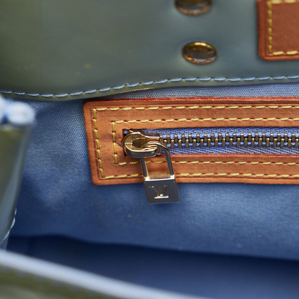 ルイ ヴィトン モノグラム ヴェルニ リードPM ハンドバッグ M91145 グリ シルバー パテントレザー レディース LOUIS VUITTON 【中古】