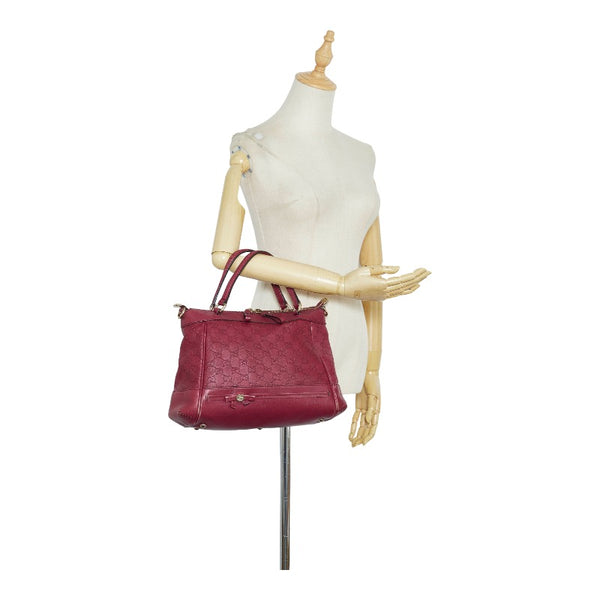 グッチ グッチシマ メイフィア ハンドバッグ トートバッグ 269894 ワインレッド レザー レディース GUCCI 【中古】