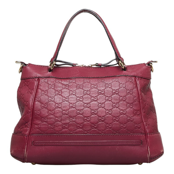 グッチ グッチシマ メイフィア ハンドバッグ トートバッグ 269894 ワインレッド レザー レディース GUCCI 【中古】